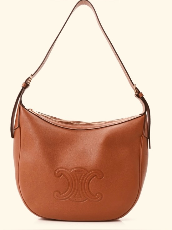 Celine Handbags - SOLD - CELINE Supple Calfskin large Triomphe Heloise Shoulder Bag Tan 👜🌟💎❤️